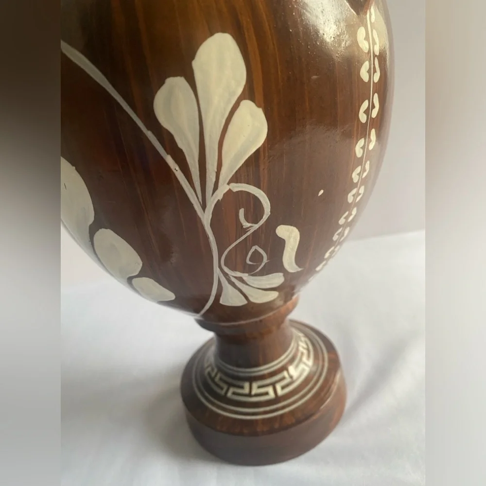 Vintage Style Mid-Century Greek‎ Style Clay Art Pottery  Amphora Shaped Vase 15